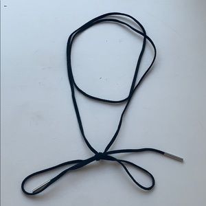 Long Black String Wrap Necklace/ Bracelet